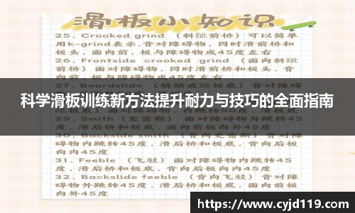 科学滑板训练新方法提升耐力与技巧的全面指南